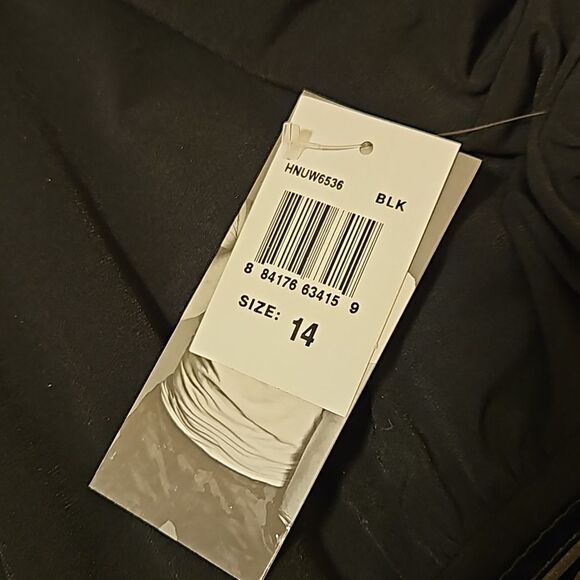 NWT David Meister black Rauched midi dress size 14 - Picture 7 of 10